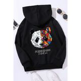 Only Trendwear Çocuk Panda Sırt Baskılı Sweatshirt - 7 - 8 Yaş - Siyah