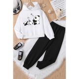 Only Trendwear Çocuk Sleep Panda Baskılı Eşofman Takımı - 5 - 6 Yaş - Beyaz
