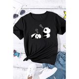 Only Trendwear Çocuk Sleep Panda Baskılı Pamuklu Tshirt - 5 - 6 Yaş - Siyah