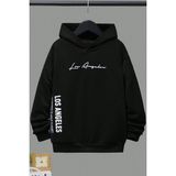Only Trendwear Los Angles Baskılı Erkek - Kız Çocuk Rahat Kalıp Sweatshirt - 11 - 12 Yaş - Siyah