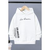 Only Trendwear Los Angles Baskılı Erkek - Kız Çocuk Rahat Kalıp Sweatshirt - 5 - 6 Yaş - Beyaz