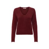 ONLY V Yaka Kazak, L, 15259562, Bordo, Kadın