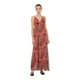ONLY V Yaka Maxi Elbise, XL, 15340008, Langoustino, Kadın
