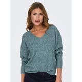 Only V Yaka Örme Bayan Kazak 15224360 - Yeşil - XL