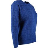 Only Vedi Minimalist Yuvarlak Yaka Uzun Kol Kadın Kazak - Günlük Şıklık - Saks - 42