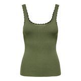 ONLY Yağ Yeşili Kadın Triko Üst ONLGEMMA SL U-NECK KNT, M