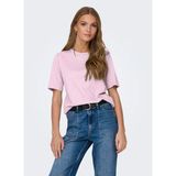 Only Yeşil Kadın Normal Fit T-Shirt Onlonly S/s Tee Jrs Noos - Pembe