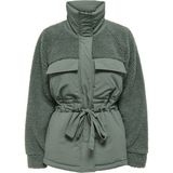 Only Yeşil Renk Kadın Mont Onlarıanna Padded Mıx Teddy Jacket - S