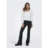 Only Yüksek Bel Geniş Fit Siyah Kadın Pantolon ONLIDINA HW FAU LEAT FLARE PANT CC