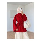 onlymoon Modal Kumaş Kemer Detaylı Tunik | Arkadan Bağlamalı Kadın Tesettür Tunik | Kemerli Günlük Tunik | Modal Tesettür Üst Giyim | Bağlama Detaylı Şık Kadın Tunik | Günlük Kullanıma Uygun Modern Tunik Model