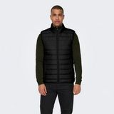 Only&sons Brody Quilt Erkek Siyah Dik Yaka Yelek