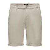 ONLY&SONS Erkek ONSPETER LIFE REGULAR 0013 SHORTS NOOS Şort Açık Gri XS