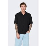 Only&Sons Erkek Siyah Gömlek S Beden ONSDASH LIFE REG VISC RES Modeli