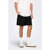 Only&Sons Erkek Siyah Günlük Şort M Beden ONSKAL CARGO 0287 SHORTS Modeli