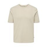 ONLY&SONS Erkek Tişört ONSWYLER Life REG 14 SS Knit, Gümüş Astar, M