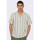 Only&Sons Erkek Yeşil Gömlek S Beden ONSTREV LIFE REG STRIPE S Modeli