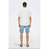 Only&Sons Onscaıden Lıfe Ss Sol Res Lınenblendnoos Beyaz Erkek Gömlek 22025116