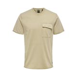 ONLY&SONS ONSGRIFFIN REG YIKANMIŞ T-SHIRT ERKEK bej s