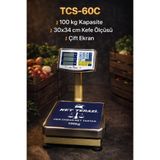 OnlyTech 100 Kg Kapasite 5 Gr Hassasiyet Çift Ekranlı Elektronik Kantar Terazi Katlanır Boyunlu