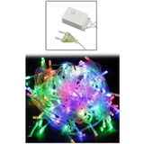 OnlyTech Led Fişli Rgb 10 Metre 100 Lü Led Lamba Yılbaşı Çam Ağacı Süsü Renkli Işık Pirinç