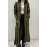 onno style women KİLİM DESEN UZUN HIRKA UKDC5346
