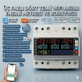 Onoff Tuya Wifi Akıllı 3 Fazlı Yüksek Voltaj Düşük Voltaj Kaçak Akım Güc Tüketimi Zamanlama Uzaktan Kontrol Anahtar Röle 80 Amper