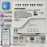 Onoffsmart 4 Kanal Wifi+Rf Akıllı Anahtar Beyaz Renkli Enerji Tasarrufu ile Uygulama Kontrolü