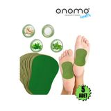Onomo Health Bitkisel Akupuntur Ayak Bandı, Zencefil ve Nane Özlü, Yorgunluk ve Ağrı Giderici, 5 Adet