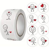 Onomo Kibrit Adam Kalpli Sticker 2.5cm 50 Adet Eğlenceli Tasarım ile Projelerinizi Renklendirin