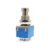 On/on/off 3lü Anahtar Ac 250V 3A 9 Pin Switch Anlık Basmalı Buton Ayak Pedal Elektro Gitar Efekt Kutusu Mandallama