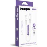 Onopo İphone Apple Uyumlu Kısa Kablo Lightning To Usb Mini Kablo 3.4a Hızlı Şarj Ve Data Kablosu 30cm - Q3