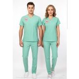 Onora Medikal Unisex Likralı Yönetmeliğe Uygun Doktor Hemşire Forması (Arma YAnında Gönderilecektir) (MİNT YEŞİLİ, XXS)