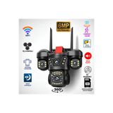 ONQAM ONW2363 3 Kameralı WiFi PTZ Güvenlik Kamerası 6MP Ultra HD | 360 Derece Dış Mekan IP66...