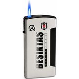 Onr Store Siyah Metal Pürmüz Alevli Gaz Dolumlu Rüzgar Geçirmez Çakmak – Premium Tasarım - Füme