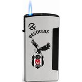 Onr Store Siyah Metal Pürmüz Alevli Gaz Dolumlu Rüzgar Geçirmez Çakmak – Premium Tasarım - Gri