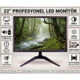 Ons Kumandalı 22"/19" LED Profesyonel Monitör | HDMI VGA Rca USB Girişli | 5ms Tepki Süresi | Dahili Hoparlörlü