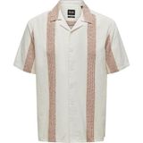 Onsavı Reg Ss Boucle Strpe Resort Shırt Pamuk Erkek T-Shirt - XL - Krem