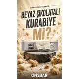 Onsbar Beyaz Çikolatalı Kurabiye Aromalı Yüksek Protein Bar 45G x 16 Adet