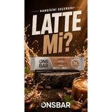 Onsbar Latte Aromalı Yüksek Protein Bar 45G x 16 Adet