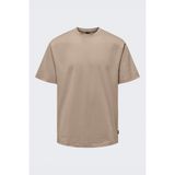 Onsfred Lıfe Rlx Ss Tee Noos Erkek Kahverengi T-Shirt - 22022532 - 2XL