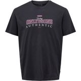 Onsmax Lıfe Logo Ss Tee Organik Pamuk Erkek T-Shirt - Koyu Lacivert