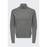 Onsphil Reg 12 Struc Roll Neck Knit Noos Erkek Gri Kazak - 22023202 - M