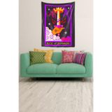 Ontheclouds Ace Of Coins Tarot Pentacles Yıkanabilir Leke Tutmaz Kumaş Duvar Örtüsü Duvar Halısı Tapestry, 70 x 100, 70 x 100 WLL013A