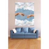 Ontheclouds Ademin Yaratılışı Mavi Gökyüzü Leke Tutmaz Kumaş Duvar Örtüsü Duvar Halısı Tapestry, 35 x 50