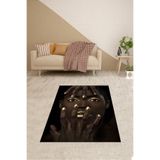 Ontheclouds Afrikalı Kadın Desenli Bohem Dijital Baskı Yıkanabilir Kaymaz Taban Salon Halısı, 80 x 500 MEG445T