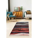Ontheclouds Ağaç Desenli Dijital Baskı Yıkanabilir Kaymaz Taban Etnik Kilim Desen Salon Halısı Ve Yolluk, 160 x 240 MEG1211AD