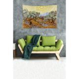 Ontheclouds Ağaçlar Manzara Güneş Leke Tutmaz Kadife Dokulu Kumaş Duvar Örtüsü Duvar Halısı Tapestry, 140 x 140