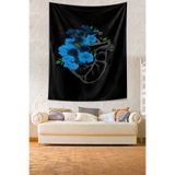 Ontheclouds Anatomik Kalp Leke Tutmaz Kumaş Duvar Örtüsü Duvar Halısı Tapestry, 70 x 70