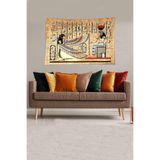 Ontheclouds Antik Mısır Desen Etnik Leke Tutmaz Kadife Dokulu Kumaş Duvar Örtüsü Duvar Halısı Tapestry, 100 x 140