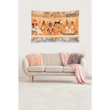 Ontheclouds Antik Mısır Figürlü Etnik Leke Tutmaz Kadife Dokulu Kumaş Duvar Örtüsü Duvar Halısı Tapestry, 35 x 50